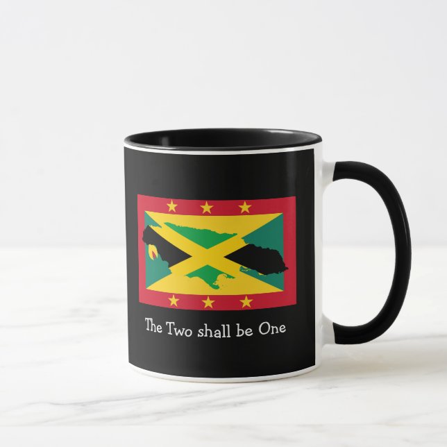 Ich Liebe...| Jamaika | Grenada DUAL FLAG | Benutz Tasse (Rechts)