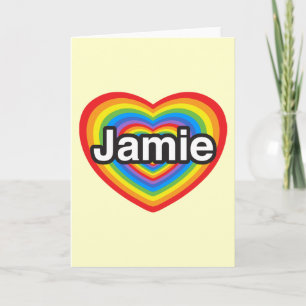 Ich Liebe Jamie. Ich Liebe dir Jamie. Herz Karte