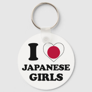 Ich Liebe japanische Mädchen Schlüsselanhänger
