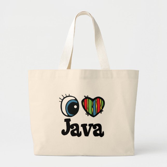 Ich liebe Java Jumbo Stoffbeutel (Vorne)