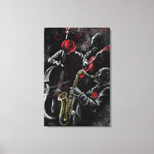 Ich liebe Jazz-Musik Leinwanddruck - Malerei Kunst