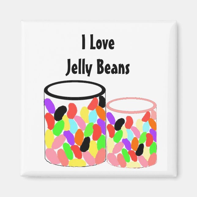 Ich liebe Jelly Beans Magnet (Vorne)