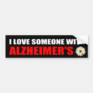 Ich Liebe jemand, der Alzheimer hat Autoaufkleber