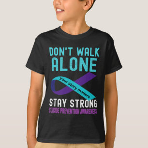 Ich Liebe Jemand, der Aquamarin Lila Suizidprävent T-Shirt