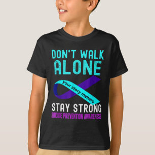 Ich Liebe Jemand, der Aquamarin lila Suizidprävent T-Shirt