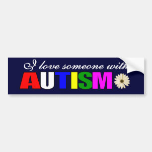 Ich Liebe jemand, der Autismus hat Autoaufkleber