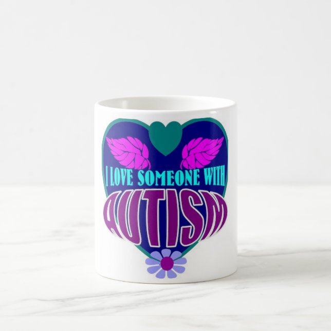 Ich Liebe jemand, der Autismus hat Kaffeetasse (Mittel)