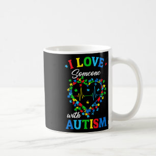 Ich Liebe jemand mit Autismus Bewusstsein Männer F Kaffeetasse