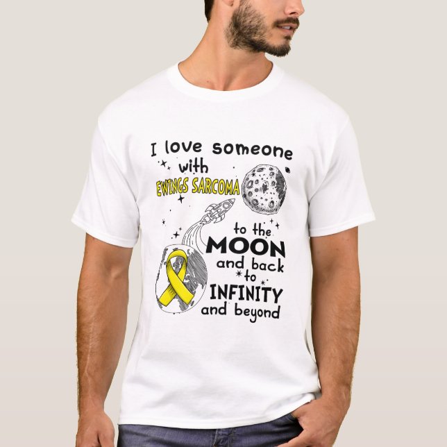 Ich Liebe Jemand mit Ewings Sarcoma Bewusstsein T-Shirt (Vorderseite)