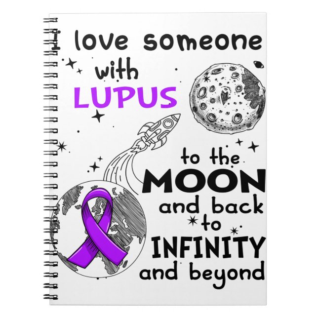 Ich Liebe Jemand mit Lupus-Bewusstsein Notizblock (Vorderseite)
