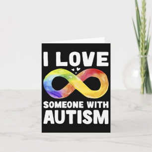 Ich Liebe jemandem mit Autismus Bewusstsein Rainbo Karte