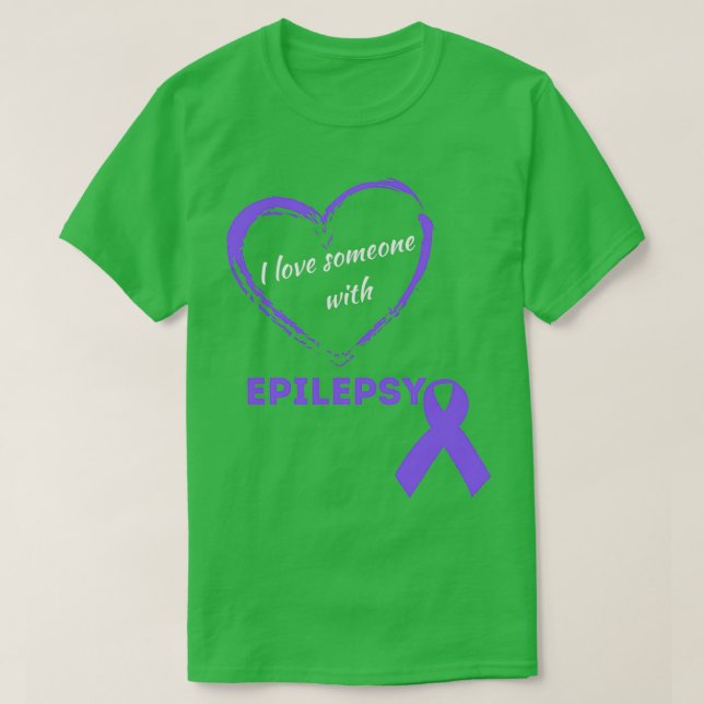 Ich Liebe jemandem mit Epilepsie Lila Bewusstseins T-Shirt (Design vorne)