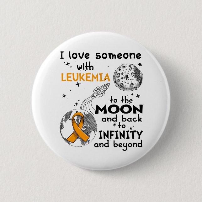 Ich Liebe jemandem mit Leukämie-Bewusstsein Button (Vorderseite)