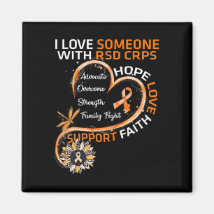 Ich Liebe jemandem mit Rsd Crps Awareness Dragonfl Magnet