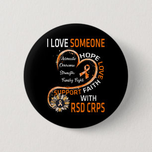 Ich Liebe jemandem mit Rsd Crps Bewusstsein Sonnen Button