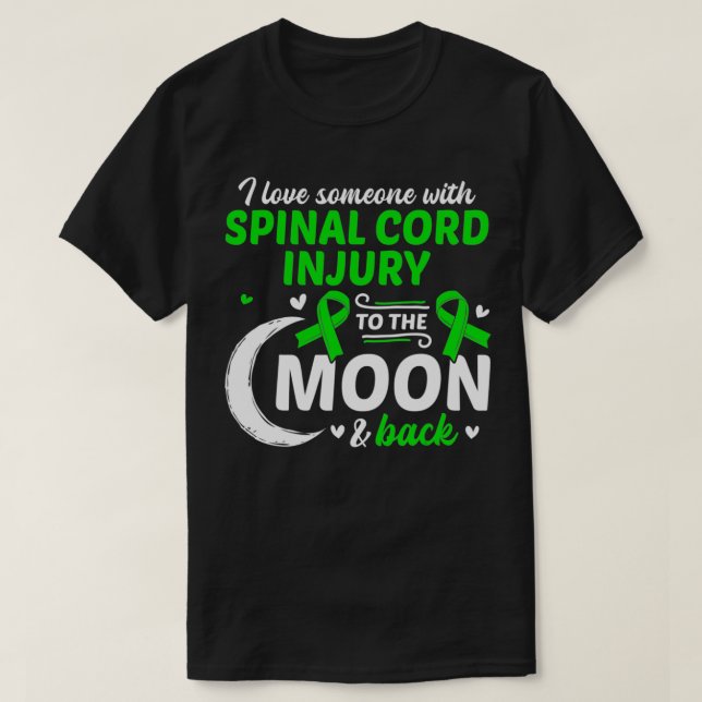 Ich Liebe jemandem mit Rückenmarksverletzungen Spi T-Shirt (Design vorne)