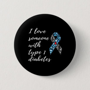 Ich Liebe jemandem mit Typ 1 Diabetes Button