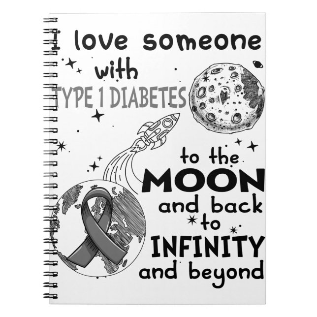 Ich Liebe jemandem mit Typ 1 Diabetes Notizblock (Vorderseite)