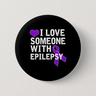 Ich liebe jemanden - Epilepsie-Bewusstsein Button