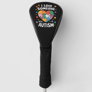 Ich liebe jemanden mit Autismus Autismus-Bewusstse Golf Headcover