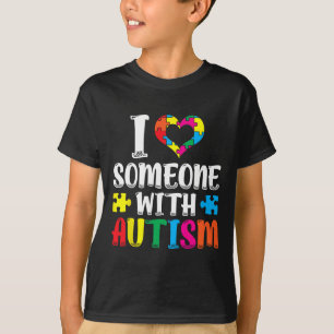Ich Liebe jemanden mit Autismus Autist Support Aut T-Shirt