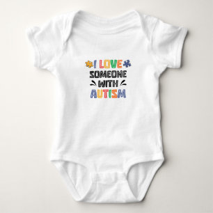 Ich liebe jemanden mit Autismus Baby Strampler