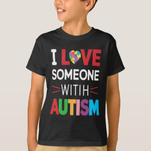 Ich liebe jemanden mit Autismus-Bewusstsein Männer T-Shirt
