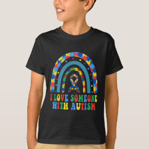 Ich Liebe jemanden mit Autismus Bewusstsein T-Shir T-Shirt