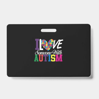 Ich Liebe jemanden mit Autismus Puzzle Herz Ausweis