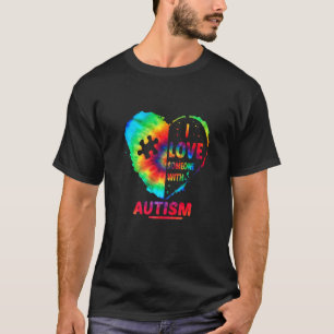 Ich liebe jemanden mit Autismus Tie Dye Autismus-B T-Shirt