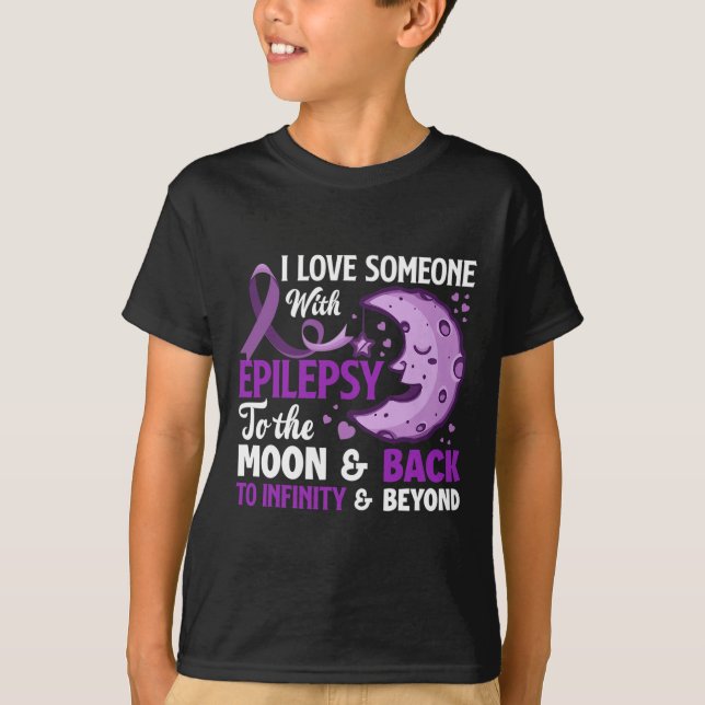 Ich Liebe jemanden mit Epilepsie Unterstützung Epi T-Shirt (Vorderseite)