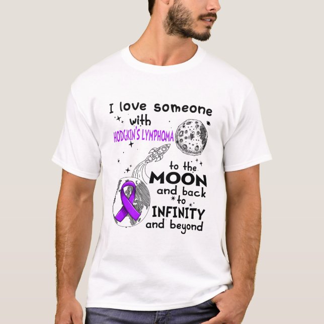 Ich Liebe jemanden mit Hodgkin Lymphomen Bewusstse T-Shirt (Vorderseite)