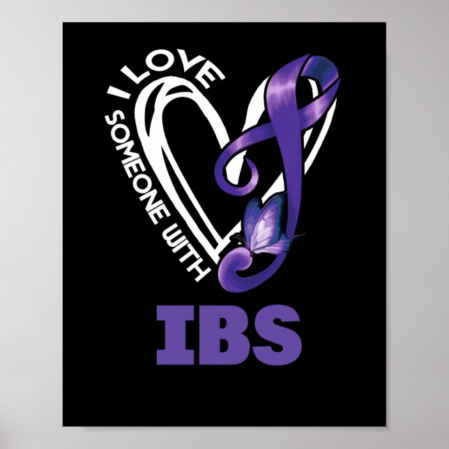 Ich Liebe jemanden mit IBS Reizbarem Darmsyndrom Poster (Vorne)