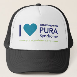 Ich LIEBE jemanden mit PURA Syndrom Trucker Hat Truckerkappe