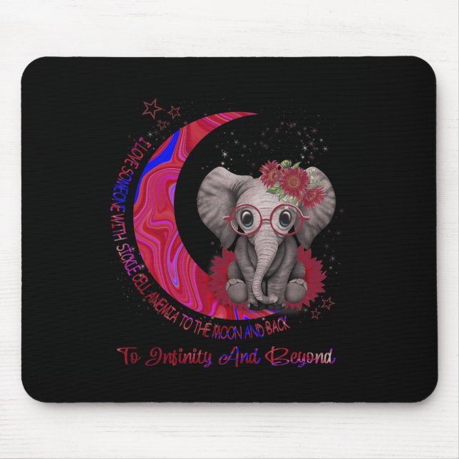Ich Liebe jemanden mit Sichelzellanämie an den Mon Mousepad (Vorne)