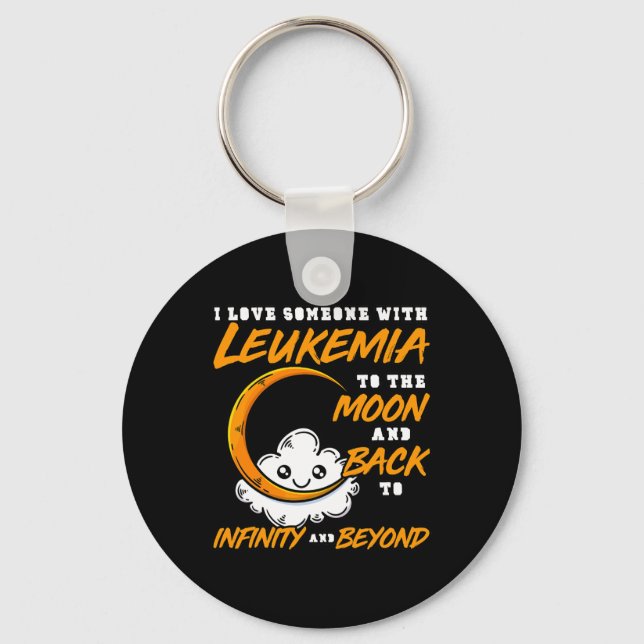 Ich Liebe jemanden zum Mond und Kk. Leukemia Aware Schlüsselanhänger (Vorderseite)