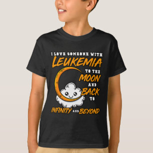 Ich Liebe jemanden zum Mond und Kk. Leukemia Aware T-Shirt