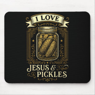 Ich liebe Jesus & Gurken - Lustiger christlich Mousepad