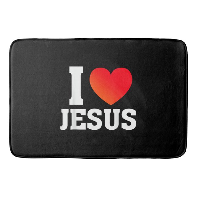 Ich liebe Jesus Badematte (Vorderseite)