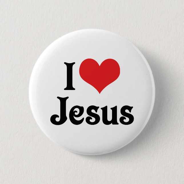 Ich liebe Jesus Button (Vorderseite)