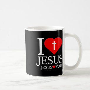 Ich liebe Jesus christliches Kreuz Gott Glaube Bib Kaffeetasse