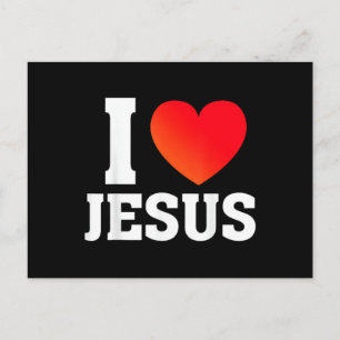 Ich liebe Jesus Feiertagspostkarte