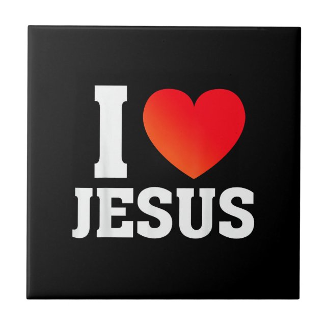 Ich liebe Jesus Fliese (Vorderseite)