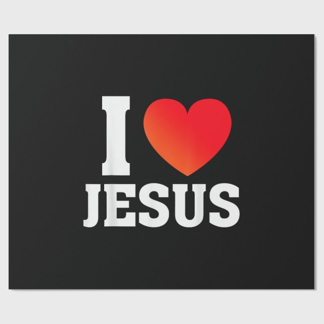 Ich liebe Jesus Geschenkpapier (Flach)
