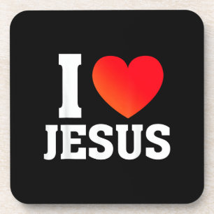 Ich liebe Jesus Getränkeuntersetzer