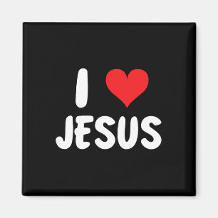 Ich liebe Jesus - Herz - Name  Magnet