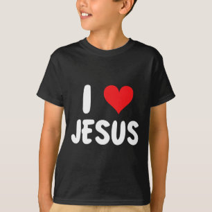 Ich liebe Jesus - Herz - Name T-Shirt