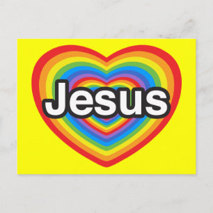 Ich Liebe Jesus. Ich Liebe dir Jesus. Herz Postkarte