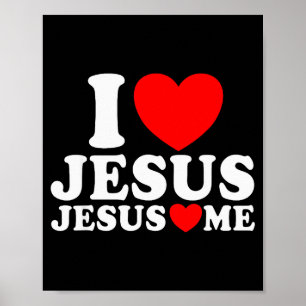 Ich liebe Jesus Jesus liebt mich Christlicher Glau Poster