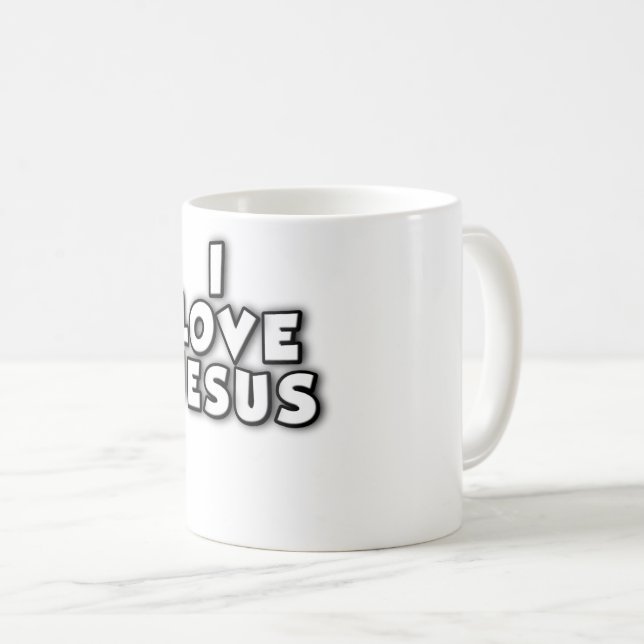 Ich liebe Jesus Kaffeetasse (VorderseiteRechts)